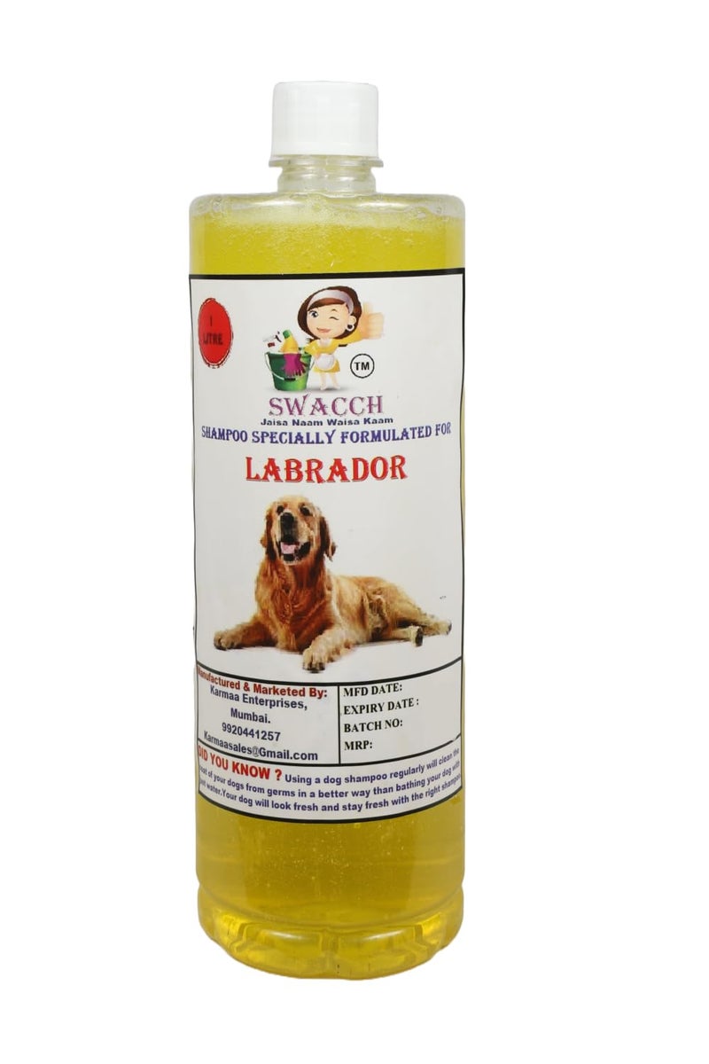 swacch Shampoo | Puppy Safe Shampoo | PH Balanced | Ditch to Itch for Labrador Dog Shampoo 1 Litre (Lemon) + Spike Ball Chew Toy Combo Pack - Image 2