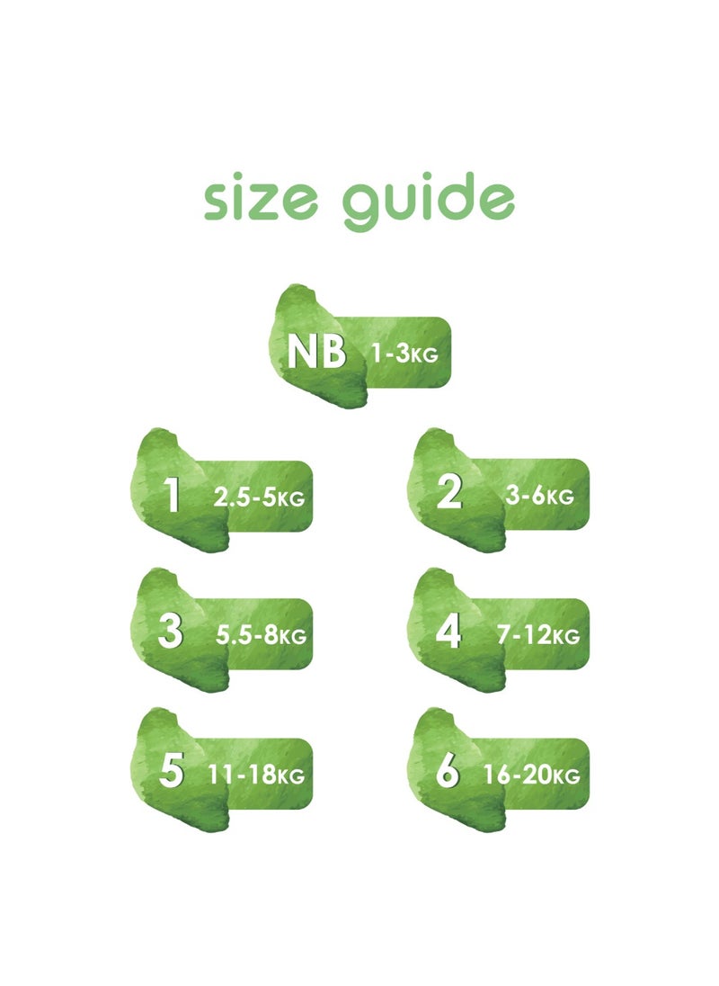 PureBorn - Organic Bamboo Size 4 Nappies Eco-Friendly And Hypoallergenic For Babies 6-8 Months - Image 1