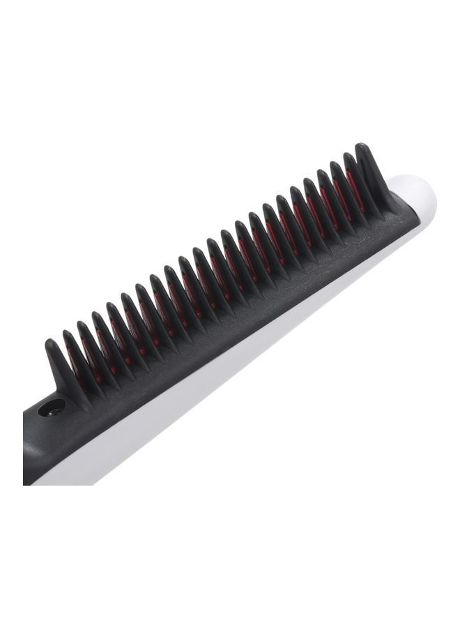 NIBEMINENT Multifunctional Hair Straightener Comb White/Black - Image 2