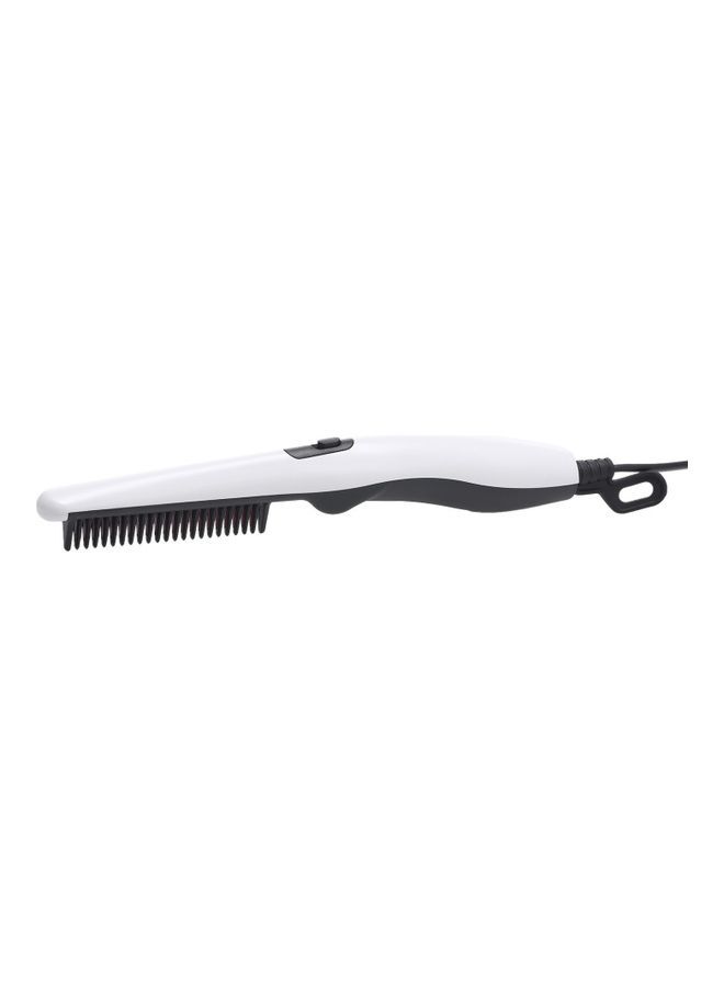 NIBEMINENT Multifunctional Hair Straightener Comb White/Black - Image 4