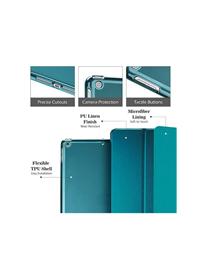 Procases Ipad 10.2 Case 2021 9Th Gen/ 2020 8Th Gen/ 2019 7Th Gen With Soft Back Cover, Slim Lightweight Steady Stand Case For 10.2" Ipad -Teal - Image 2