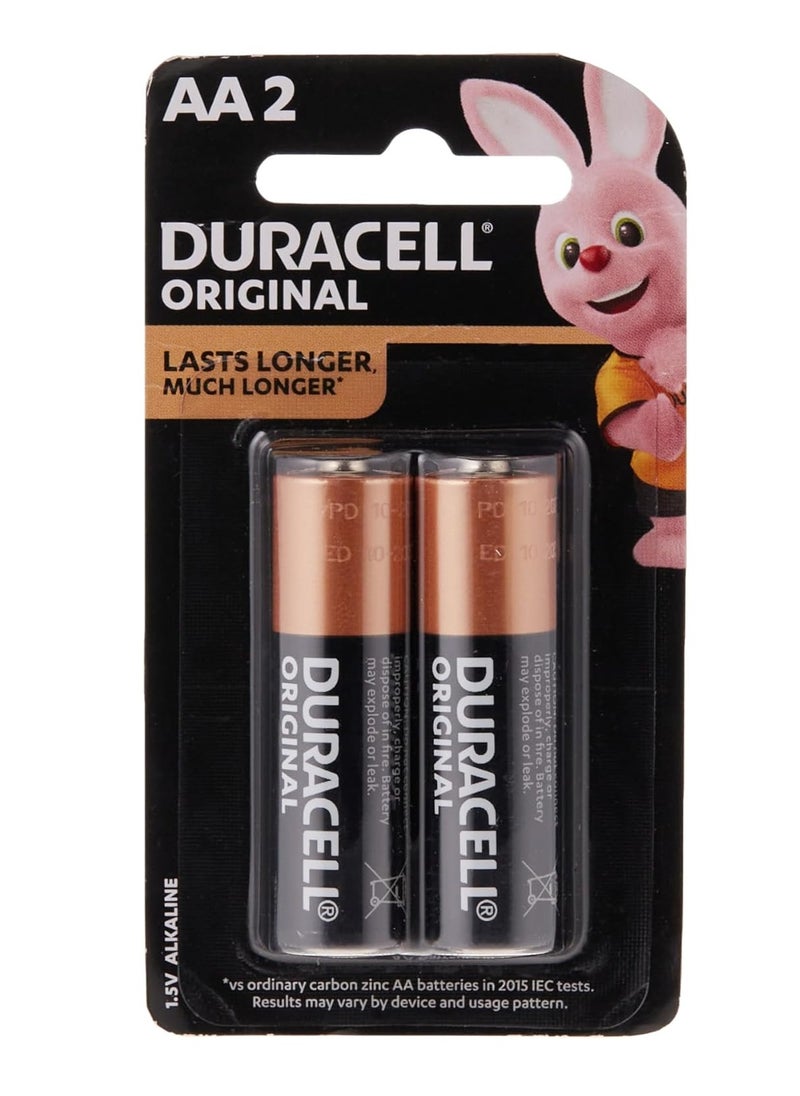 Duracell DURACELL AA BATTERIES 1.5V ALKALINE Pack of 2 