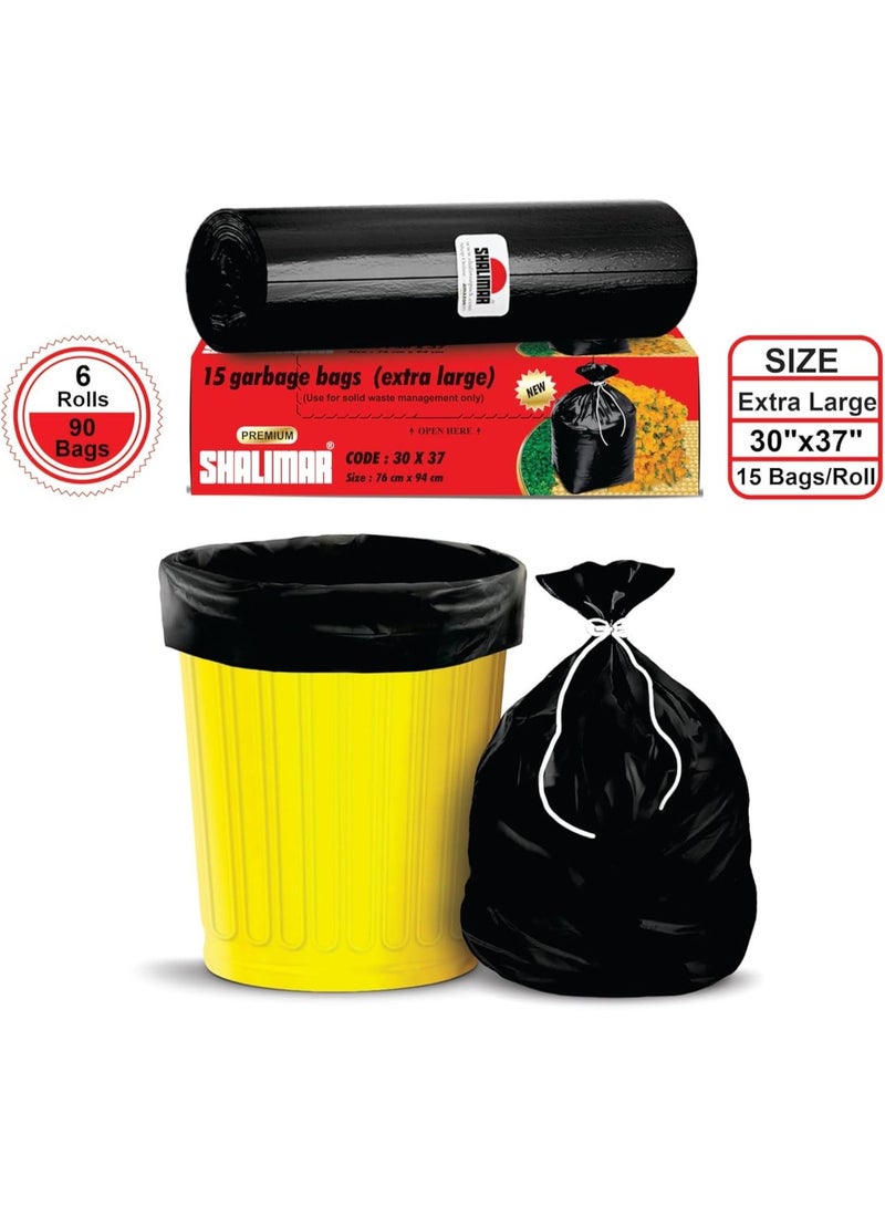 شاليمار 'شاليمار 15 كيس قمامة (كبير جدا) 30'x37' 15 كيس/لفة'. - Image 2