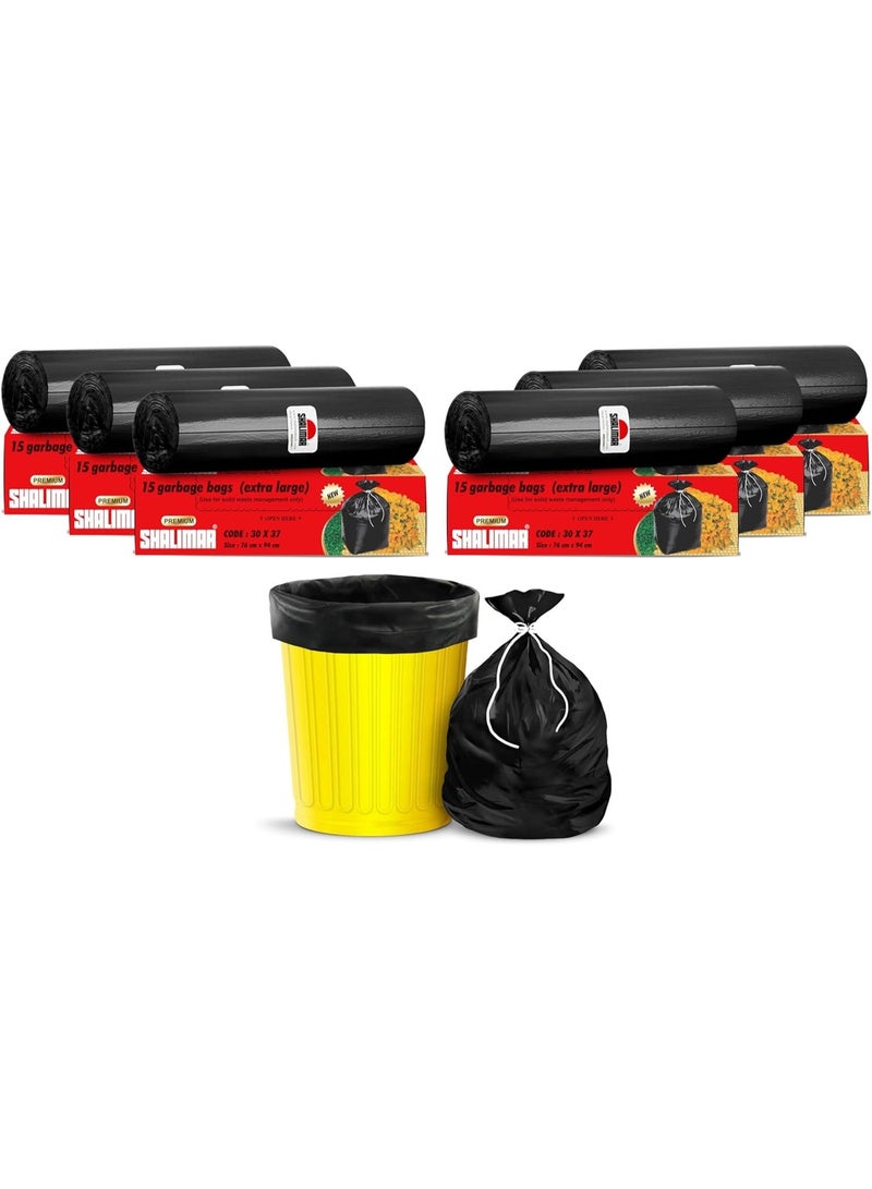 شاليمار 'شاليمار 15 كيس قمامة (كبير جدا) 30'x37' 15 كيس/لفة'. - Image 1
