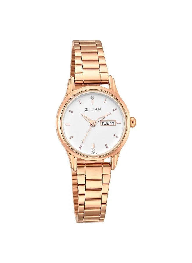 TITAN Women's Analog Round Shape Metal Wrist Watch - 2656WM01 - 32 Mm - Image 1