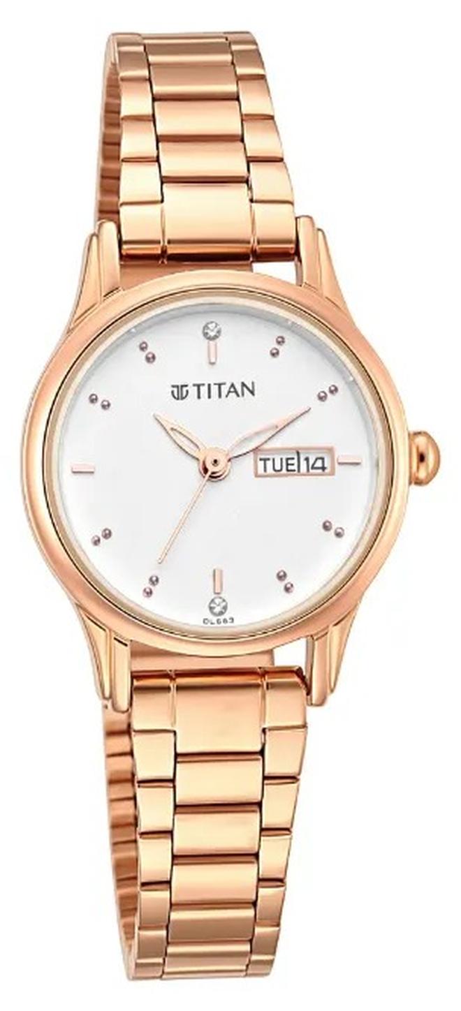 TITAN Women's Analog Round Shape Metal Wrist Watch - 2656WM01 - 32 Mm - Image 1