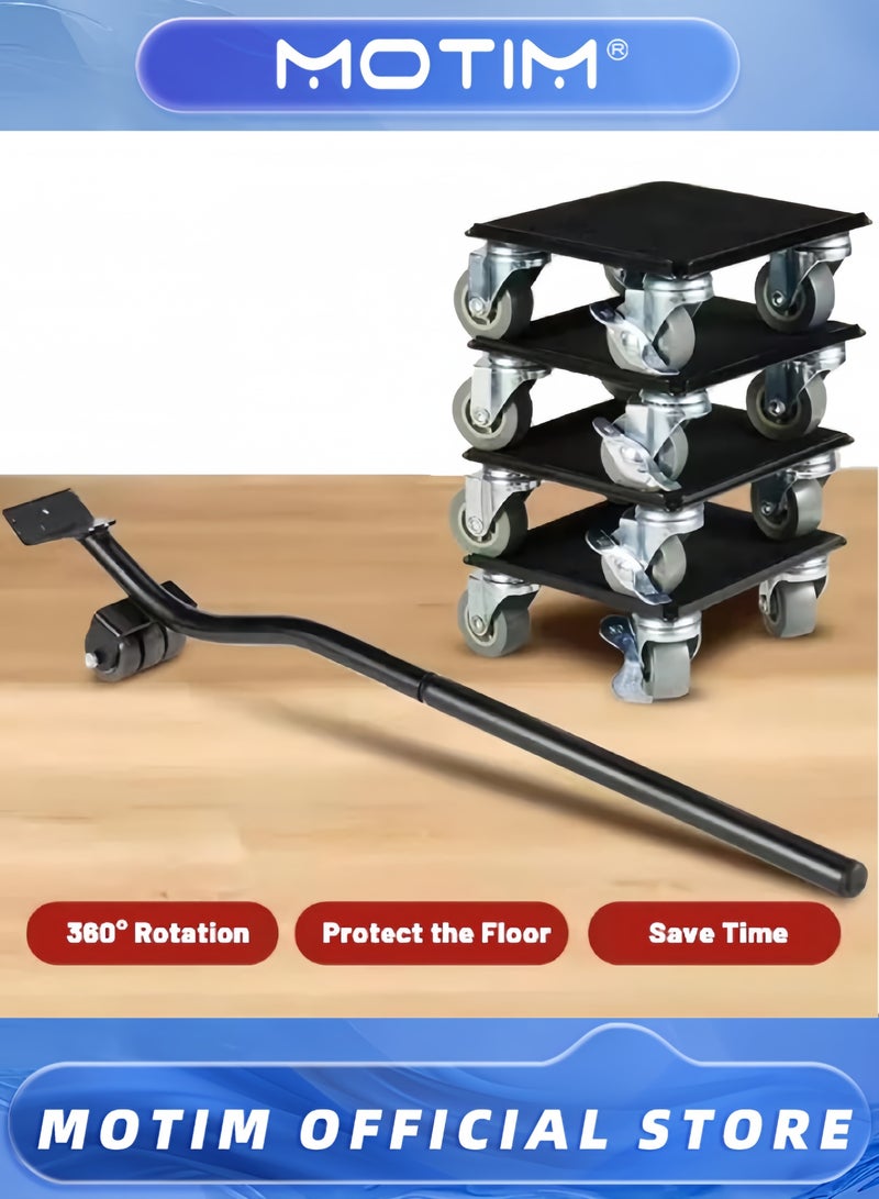 Motim Furniture Moving Wheels 1300Kg Heavy Furniture Roller Move Tools with 4 Lockable Wheels Furniture Lifter for Sofas Refrigerators Safe Moving and Easy Slide  - Image 2