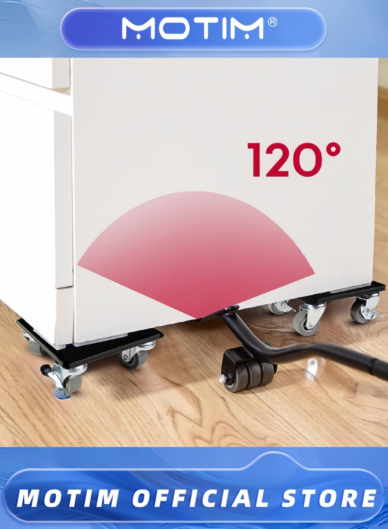 Motim Furniture Moving Wheels 1300Kg Heavy Furniture Roller Move Tools with 4 Lockable Wheels Furniture Lifter for Sofas Refrigerators Safe Moving and Easy Slide  - Image 4