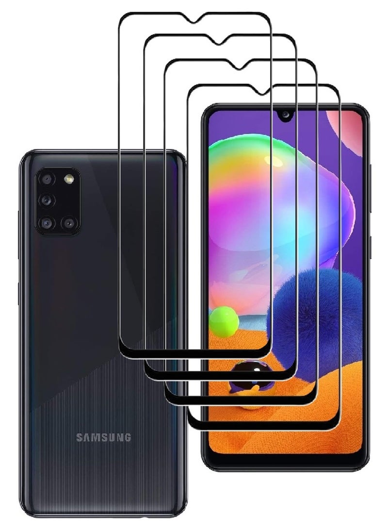 AINA 4 Pieces Tempered Glass Screen Protector 5D Designed For Samsung Galaxy A31 Full Glue Edge to Edge Full Screen Coverage And Bubble Free - Image 1