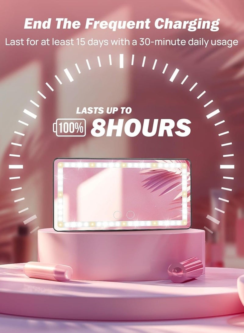 مرآة مكياج إضافية: يمكنكِ تثبيتها على مرآة الحمام الكبيرة أو مرآة التسريحة إذا كانت الإضاءة الغرفة ضعيفة، لتعطيكِ إضاءة "الرينج لايت" الموجهة للوجه - Image 5