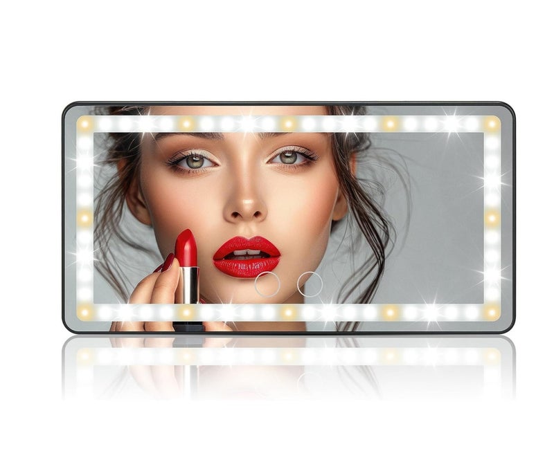 مرآة مكياج إضافية: يمكنكِ تثبيتها على مرآة الحمام الكبيرة أو مرآة التسريحة إذا كانت الإضاءة الغرفة ضعيفة، لتعطيكِ إضاءة "الرينج لايت" الموجهة للوجه - Image 1