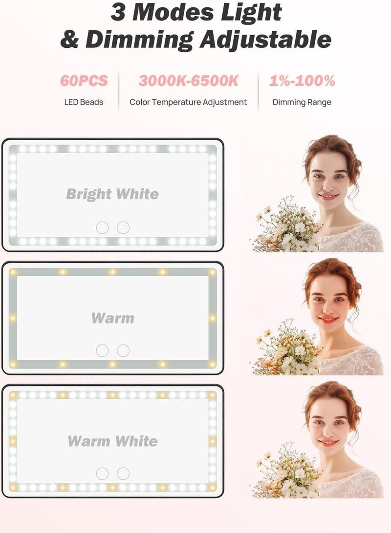 مرآة مكياج إضافية: يمكنكِ تثبيتها على مرآة الحمام الكبيرة أو مرآة التسريحة إذا كانت الإضاءة الغرفة ضعيفة، لتعطيكِ إضاءة "الرينج لايت" الموجهة للوجه - Image 2