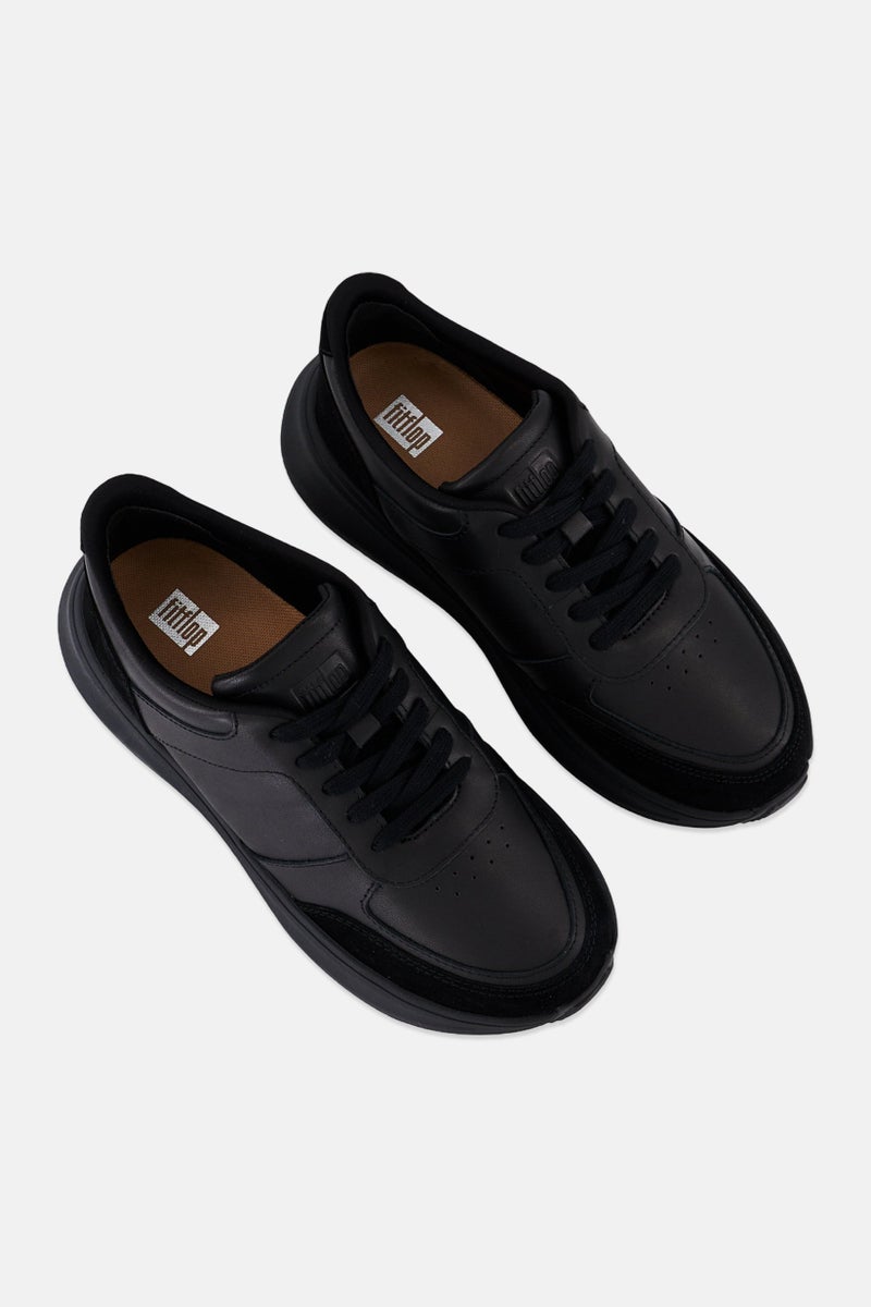 FitFlop Women F-Mode Leather Lace Up Casual Shoes, Black  - Image 4