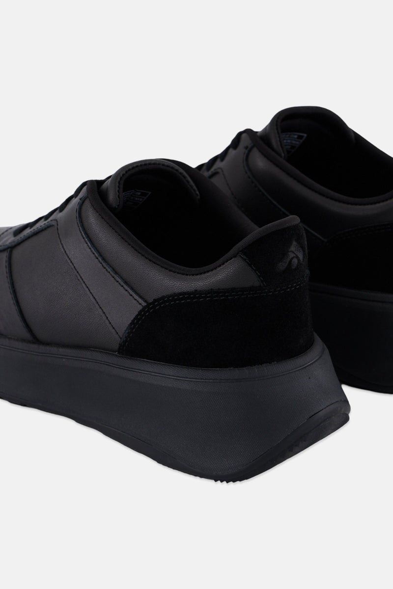 FitFlop Women F-Mode Leather Lace Up Casual Shoes, Black  - Image 2
