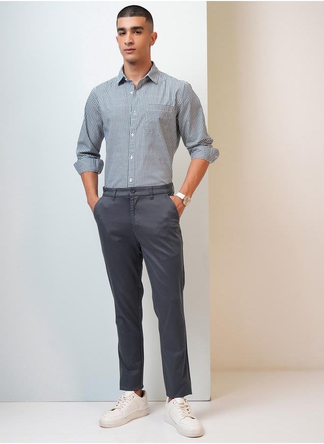 HIGHLANDER - Mid Rise Regular Fit Chino Trousers by Styli - Image 1