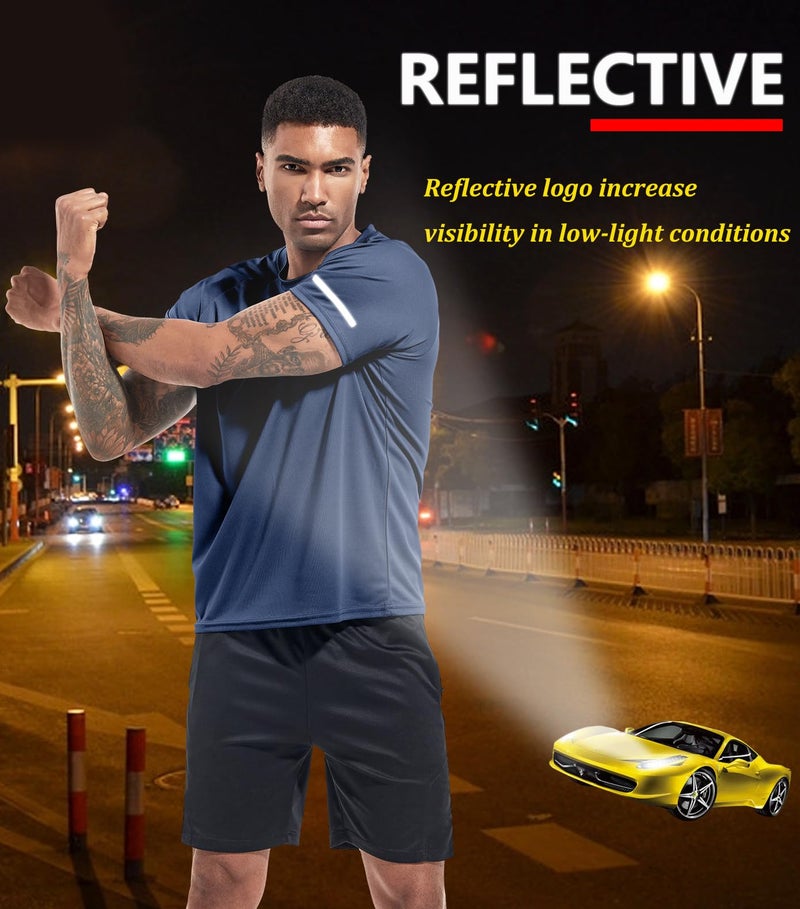 Boyzn 3 Pack Workout Shirts for Men, Moisture Wicking Quick Dry Active Athletic Men's Gym Performance T Shirts Black/Navy/Red-3P01-M - Image 5