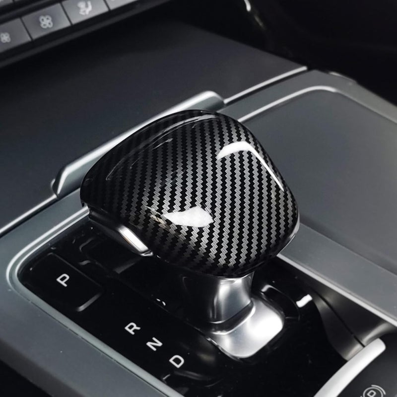 JUIVEEL Carbon Fiber Gear Shift Knob Cover for Kia Stinger - Image 3