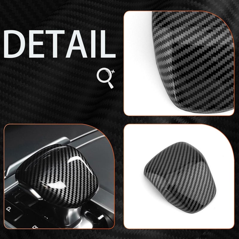JUIVEEL Carbon Fiber Gear Shift Knob Cover for Kia Stinger - Image 5