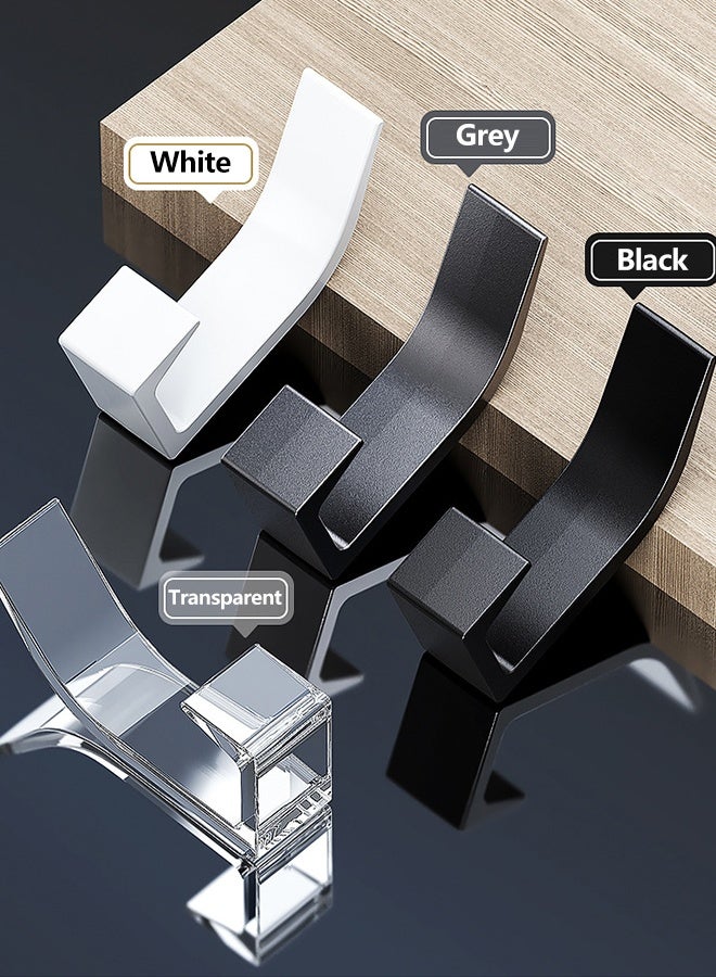 5 Pack Wall Hooks for Coat and Towel, Adhesive Door Hanger Stick on, Towel Hooks For Bathrooms,Shower Hooks for Wall,Door Hooks Hanging Towel, Kitchen Hook (White) - Image 3