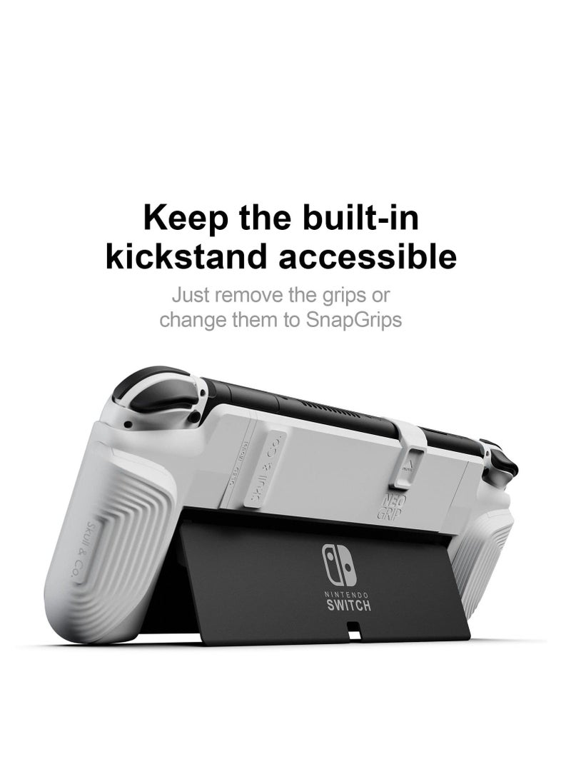 Grip Case Compatible with Nintendo Switch OLED Model, Comfortable & Ergonomic Grip Switch Accessories, with Replaceable Grips, with 5 Game Slots, for Nintendo Switch OLED - Image 2
