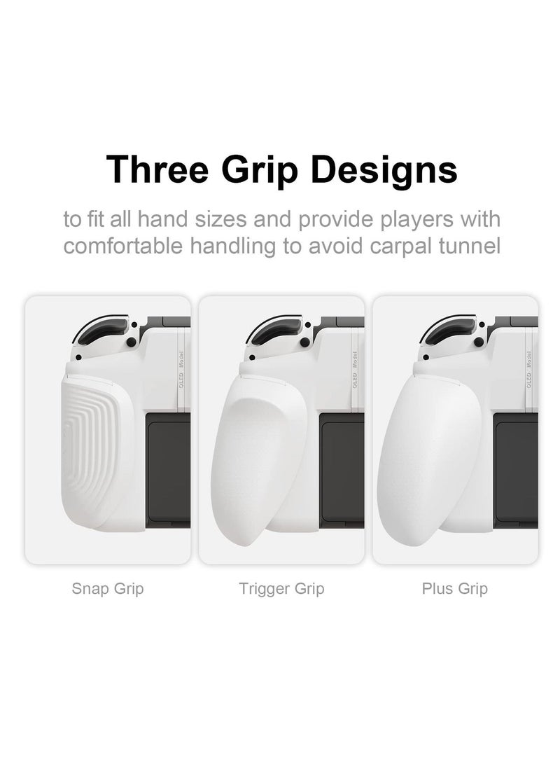 Grip Case Compatible with Nintendo Switch OLED Model, Comfortable & Ergonomic Grip Switch Accessories, with Replaceable Grips, with 5 Game Slots, for Nintendo Switch OLED - Image 3