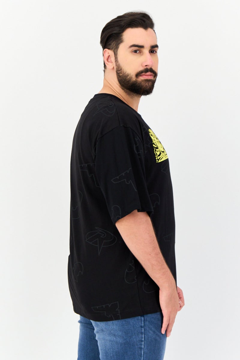 Batman Men Crew Neck Short  Sleeves Graphic Print T-Shirt, Black - Image 3