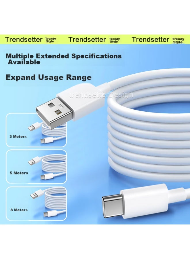 Trendsetter Compatible 8-Meter Power Extension Cable For Xiaomi Camera, Suitable For Xiaomi 2/3 Gimbal/C300/C500/C700 Cameras, Surveillance Power Cord, Extended Type-C Data Cable Accessory - Image 4