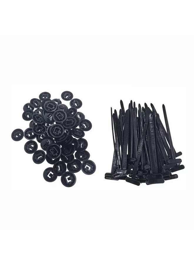Loquat 50pcs Nylon Universal Cable Tie Buckles, Heavy Duty Self-Locking Nylon Cable Tie Holders, New Multi-Function Cable Tie Buckles, Push-In Cable Ties, Suitable For Daily Car Maintenance - Image 1