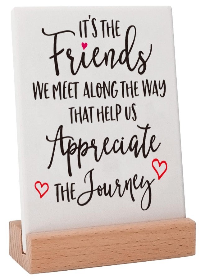 Lodeskee Friend Friendship Birthday Gifts for Best Friends Bestie BFF, Thank You Gifts for Work Sister Bestie True Long Distance New Friend Friendgiving Appreciation Decor Plaques - Image 1