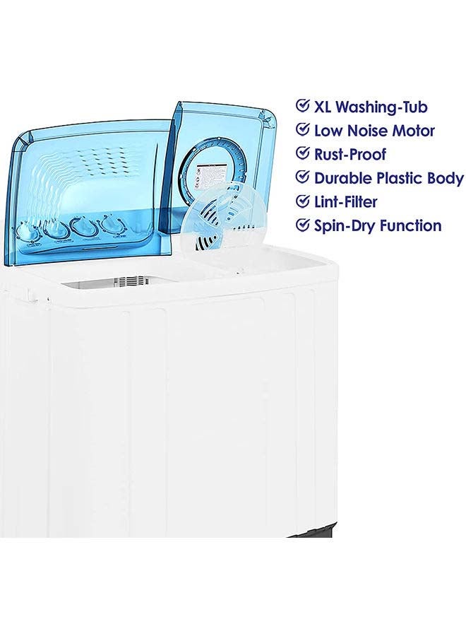 SUPER GENERAL Twin Tub Semi Automatic Washing Machine 1500 W SGW125 White - Image 2