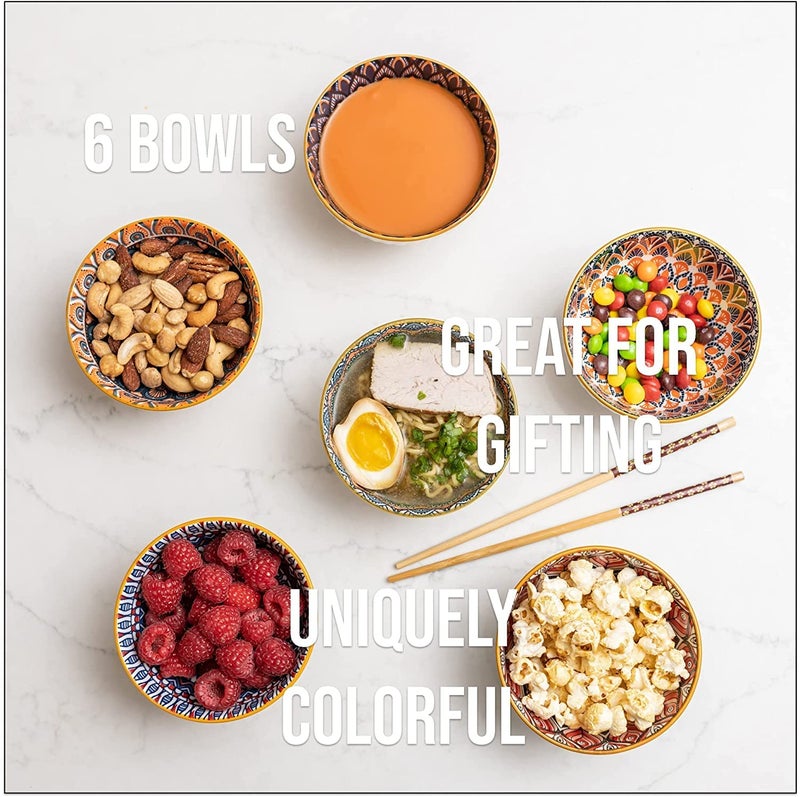 P Plus Fire Ceramic Cereal Bowls Set for Pasta, Salad, Cereal, Soup & Microwave & Dishwasher Safe (Pack of 12) - Image 5