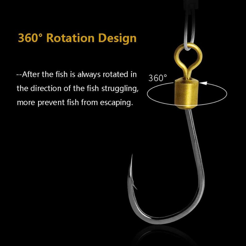 Dyxssm Fishing Hooks and Leader - Stainless Steel Fishing Rigging Wire Hooks (Pack of 5) - Image 4