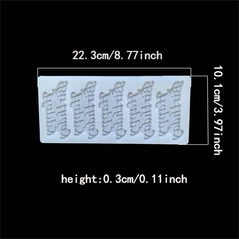 White 1pc Silicone Mold for DIY Chocolate Candy Baking Letter Decorations - Image 3