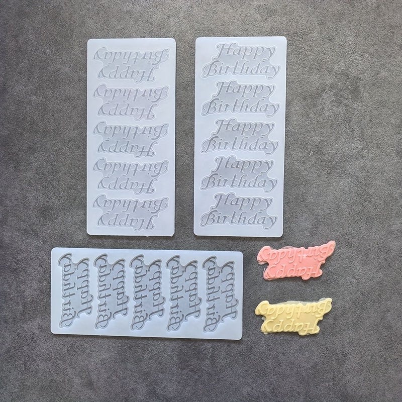 White 1pc Silicone Mold for DIY Chocolate Candy Baking Letter Decorations - Image 5