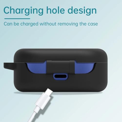 Printme Compatible for Oneplus Nord 2R, Case Cover Silicone, Soft Shockproof Protective Cover with Metal Keychain [Earbuds Not Included] (Blue) - Image 3