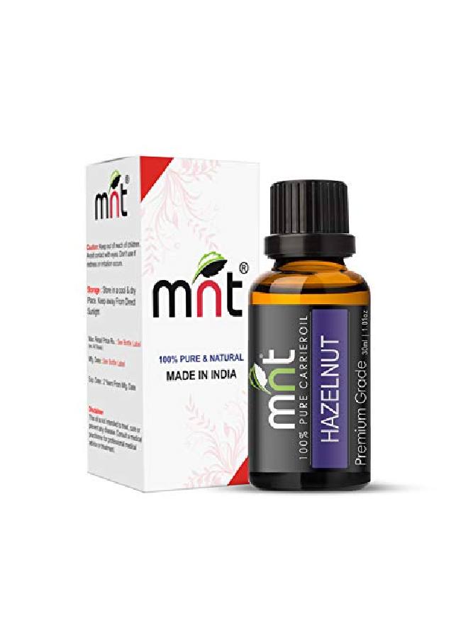MNT Hazelnut Cold Pressed Carrier Oil 100% Pure l & Undiluted for Aromatherapy Skin Body And Face (30ML) - Image 1