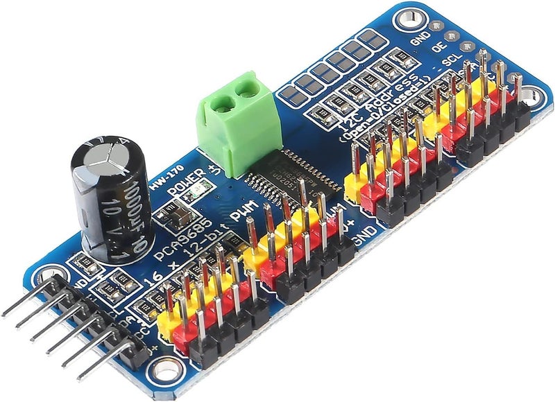 AiTrip 1pc PCA9685 16 CH 12Bit PWM Servo Motor Driver Board Controller IIC Interface for Arduino Raspberry Pi Zero/Zero W/Zero WH/2B/3B/3B+ and Robot (1pc) - Image 1