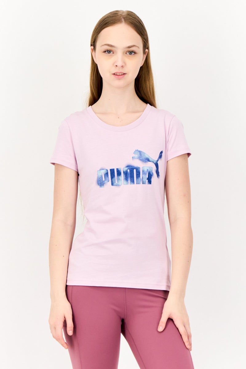 PUMA قمصان رياضية نسائية قصيرة الأكمام في الهواء الطلق، لافندر - Image 1