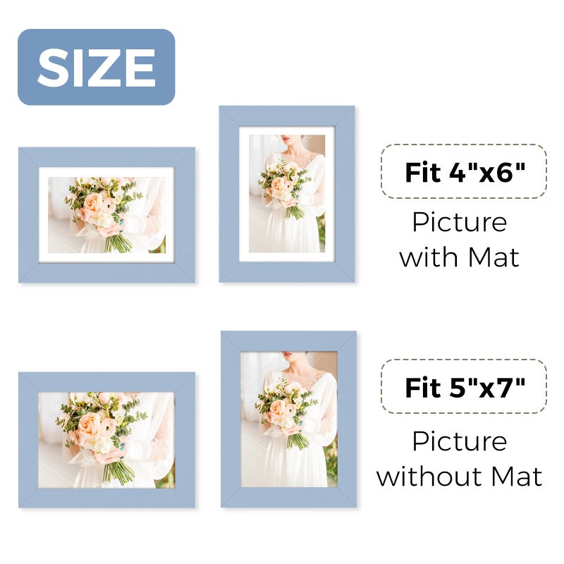Muzilife 5x7 إطار صورة الخشب - Image 4
