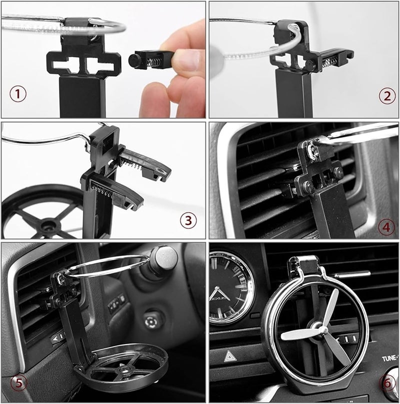 QASULER Portable Air Vent Drink Holder - Image 3