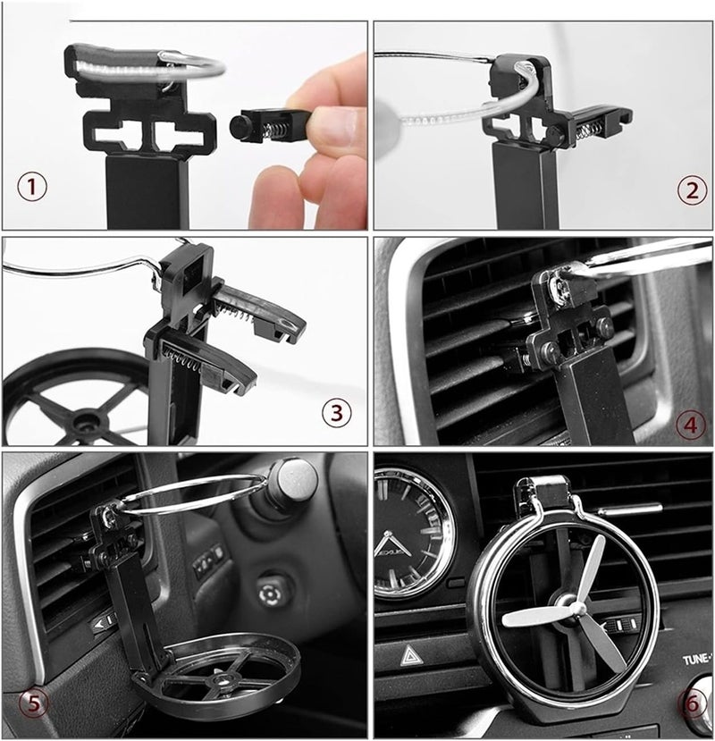 QASULER Portable Air Vent Drink Holder - Image 5