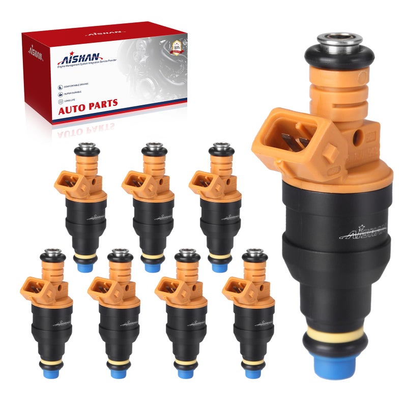 AISHAN 8PCS Fuel Injectors 4 Holes Compatible with Lincoln Navigator Town Car Mercury Grand Marquis Ford F150 F250 F350 E250 E350 Club Wagon Econoline Replace 0280150943 0280150909