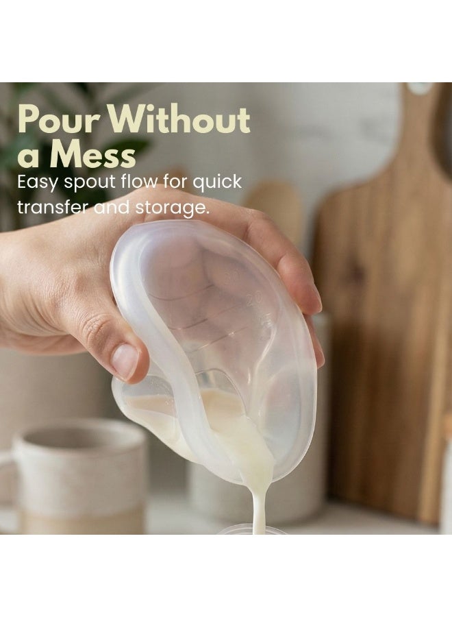 Turtees Reusable Breast Milk Collector | Wearable Leak-Proof Nursing Milk Catcher for Breastfeeding Mothers | BPA-Free Food-Grade Silicone & PP | Hands-Free In-Bra Milk Saver - Image 3