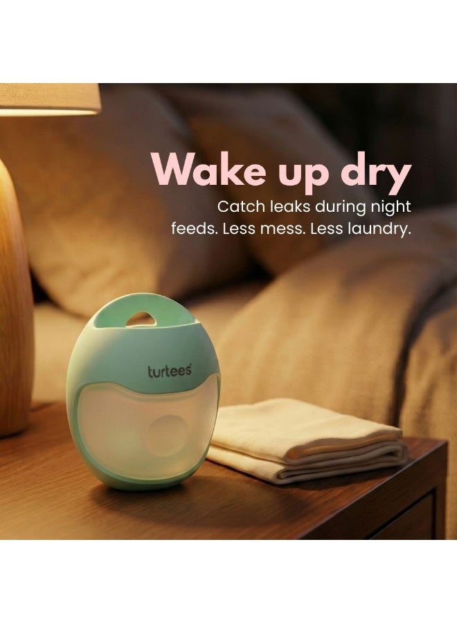 Turtees Reusable Breast Milk Collector | Wearable Leak-Proof Nursing Milk Catcher for Breastfeeding Mothers | BPA-Free Food-Grade Silicone & PP | Hands-Free In-Bra Milk Saver - Image 2