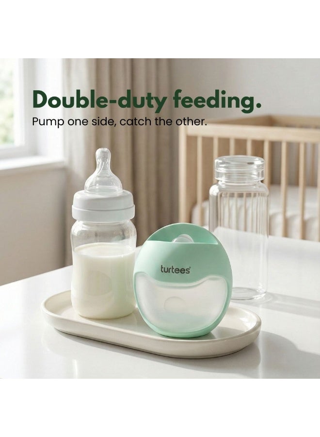 Turtees Reusable Breast Milk Collector | Wearable Leak-Proof Nursing Milk Catcher for Breastfeeding Mothers | BPA-Free Food-Grade Silicone & PP | Hands-Free In-Bra Milk Saver - Image 5