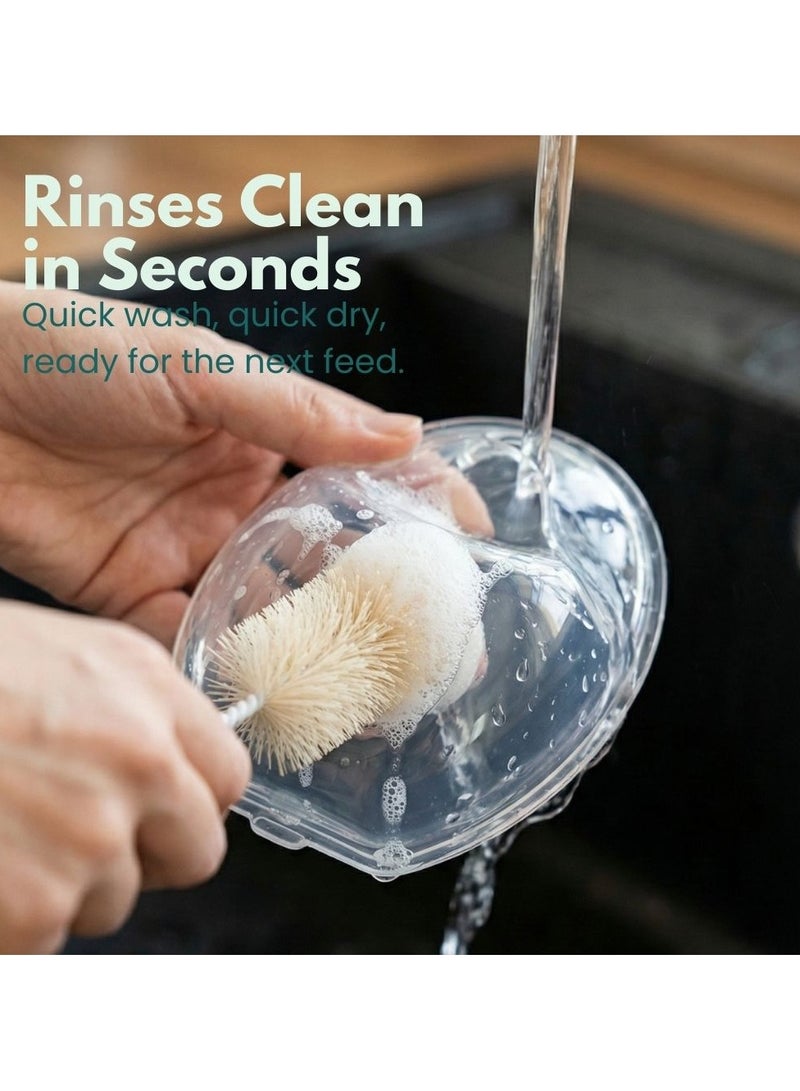 Turtees Reusable Breast Milk Collector | Wearable Leak-Proof Nursing Milk Catcher for Breastfeeding Mothers | BPA-Free Food-Grade Silicone & PP | Hands-Free In-Bra Milk Saver - Image 4