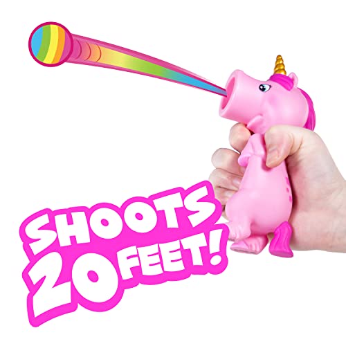 Hog Wild Pink Unicorn Ball Popper Toy - Includes 4 Soft Foam Balls - Squeeze to Pop Air Powered Balls Up to 20 Feet - Launcher Safe for Indoor/Outdoor Play - Easter Gift for Kids, Girls, Boys Ages 5+ - Image 3