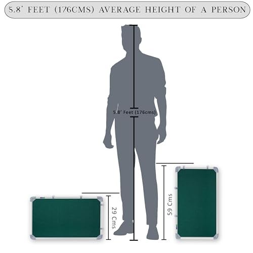 Eduway 2x1 Feet Notice Board/Pin Up Board/Bulletin Board/Display Board/Soft Board with High Resilience Foam Fabric for School, Office, Home with (20 Push-Up Pins)` (Green - 59x29 Cms) - Image 5
