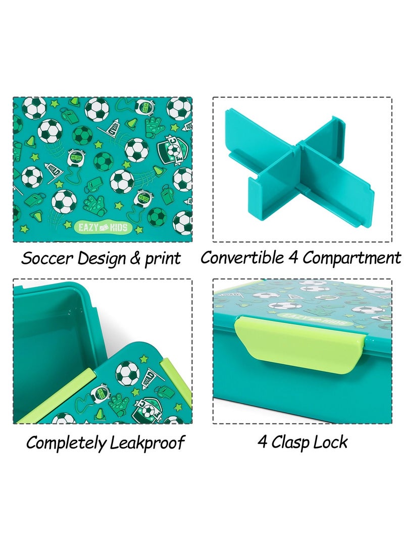 Eazy Kids Eazy Kids Lunch Box Soccer-Green 850ml  - Image 3
