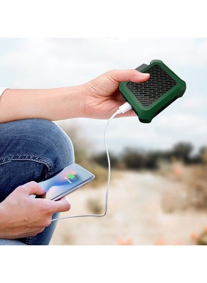 Hebron Multifunctional Outdoor Waist-Worn Fan, Light Weight 6000 mAh Power Bank, Portable Belt Fan, Desktop Mini Fan, Ultimate Heatstroke Prevention, Ideal for Any Outdoor Activity, Green  - Image 3